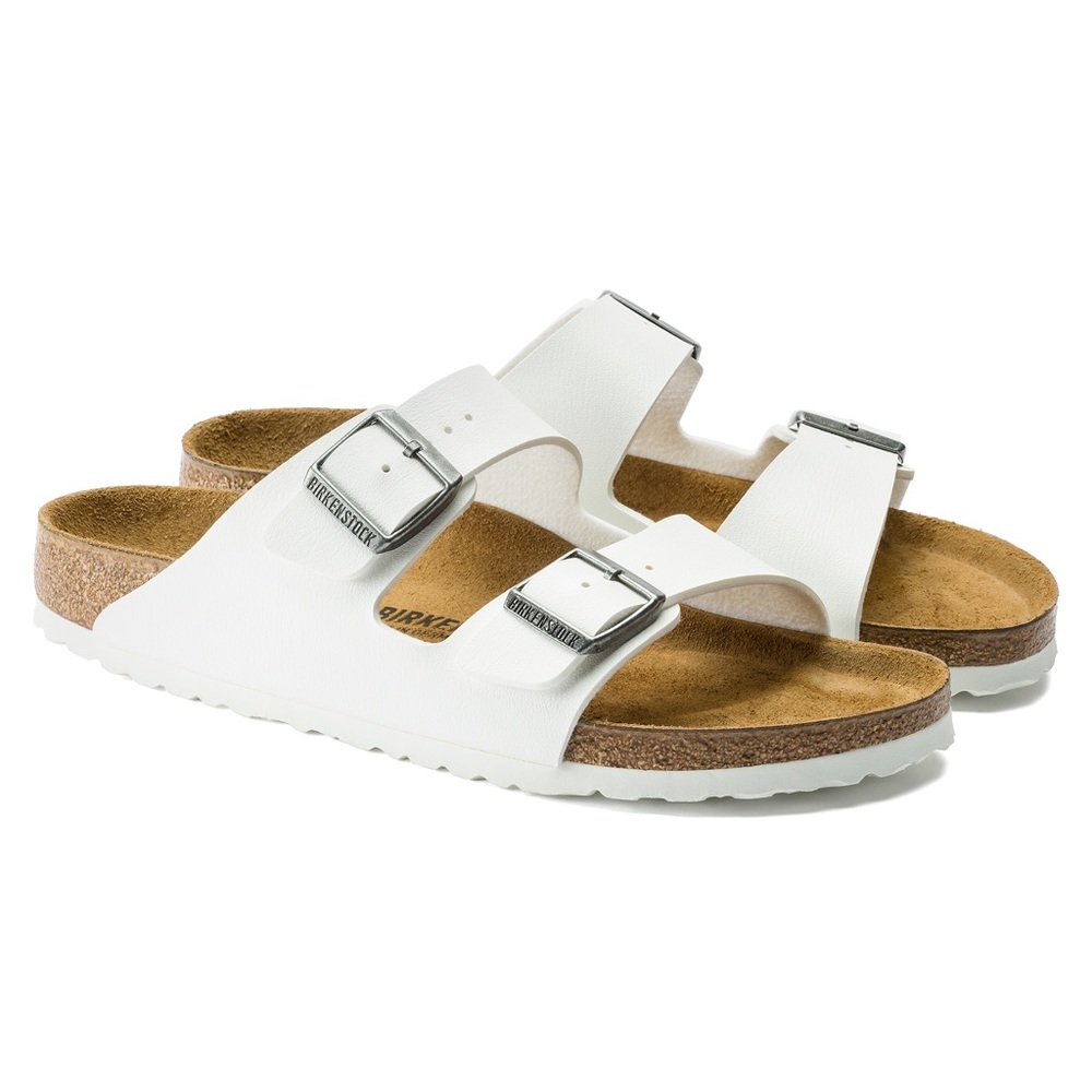 NIB Birkenstock Arizona White Birko-Flor Regular Width Select Size